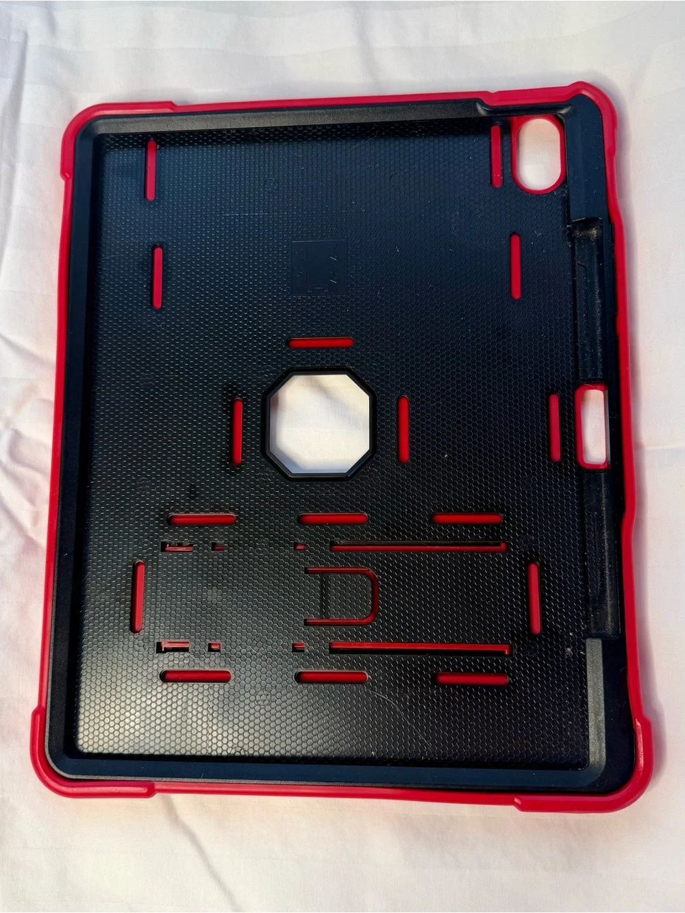 Dual-Layer Black and Red IPad 13 Inch Protective Case - Shock-Resistant Cover